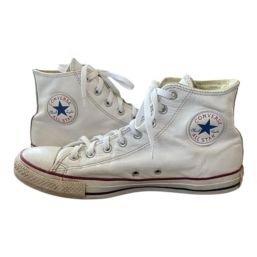 Converse Mens Sneakers 12 Chuck Taylor All Star Leather White 132169C